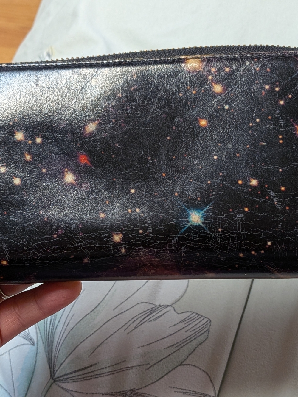 Vivienne Westwood Galaxy Gradient Zip Wallet - Copper to Purple - Picture 10 of 10